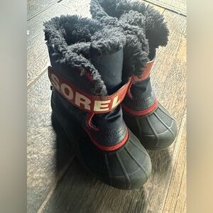 Sorel Flurry Kids Winter Snow Boots 11 Toddler blue purple Insulated Waterproof